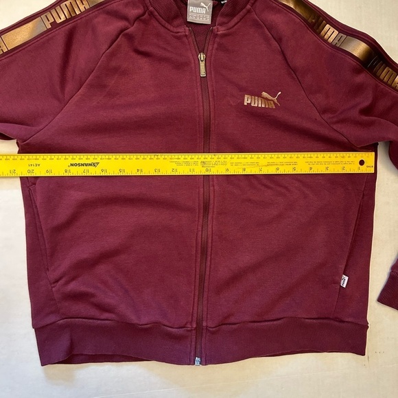 Puma long sleeve training sweat shirt jacket with logo print tape Sz-XL. K16 - Picture 8 of 13